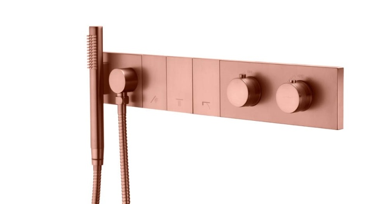 Встраиваемый смеситель BOHEME Zodiac Copper Brushed 133-SYS-CB
