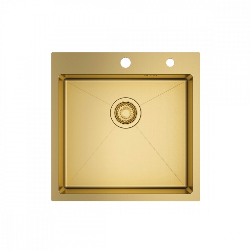 Мойка кухонная RAGLO 500*500*210мм золото браш R700.5050.03