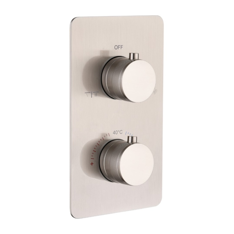 Встраиваемый смеситель BOHEME Cell с термостатом Nikel Brush 134-2-NB